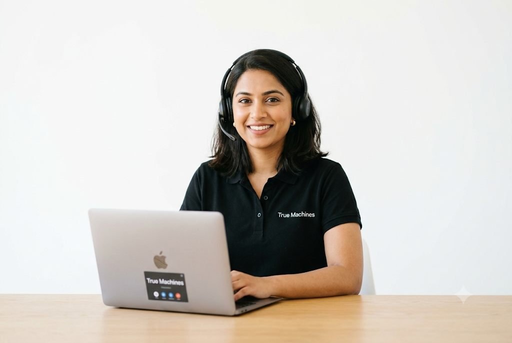 A True Machines specialist on a pre-purchase consultation